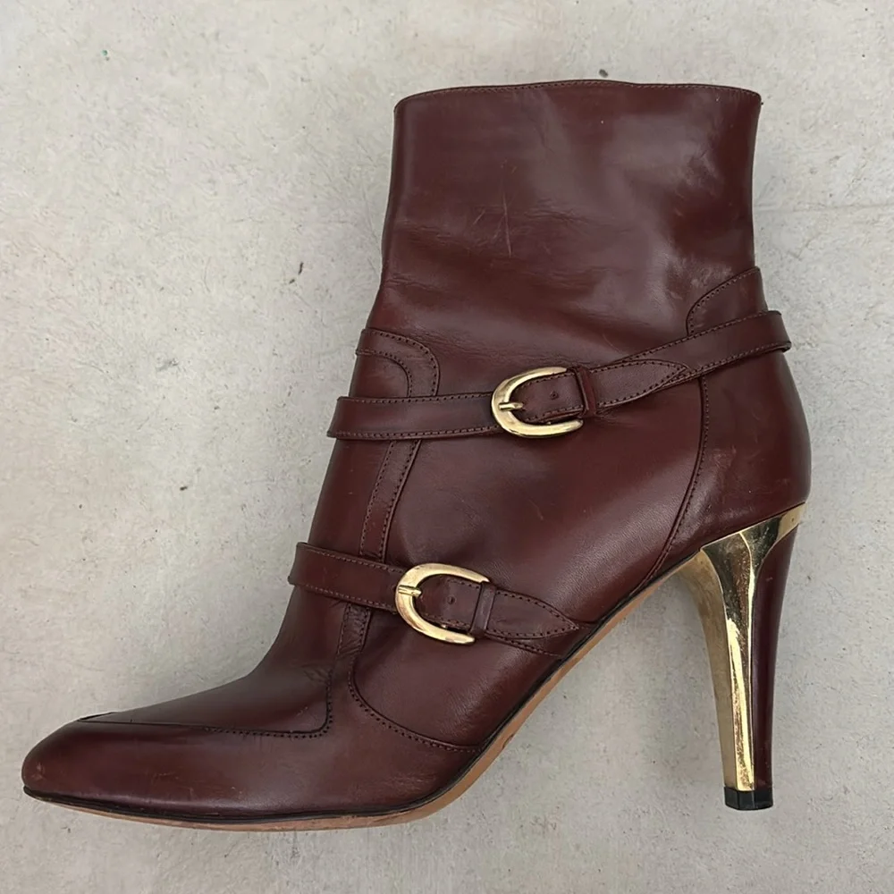 Authentic Jimmy Choo London designer ankle heeled boots
